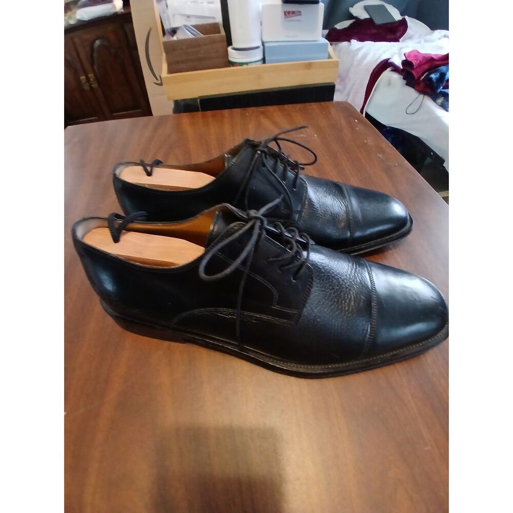 Johnson And Murphy Cap Toe Dress Shoes Oxford SZ 10.5